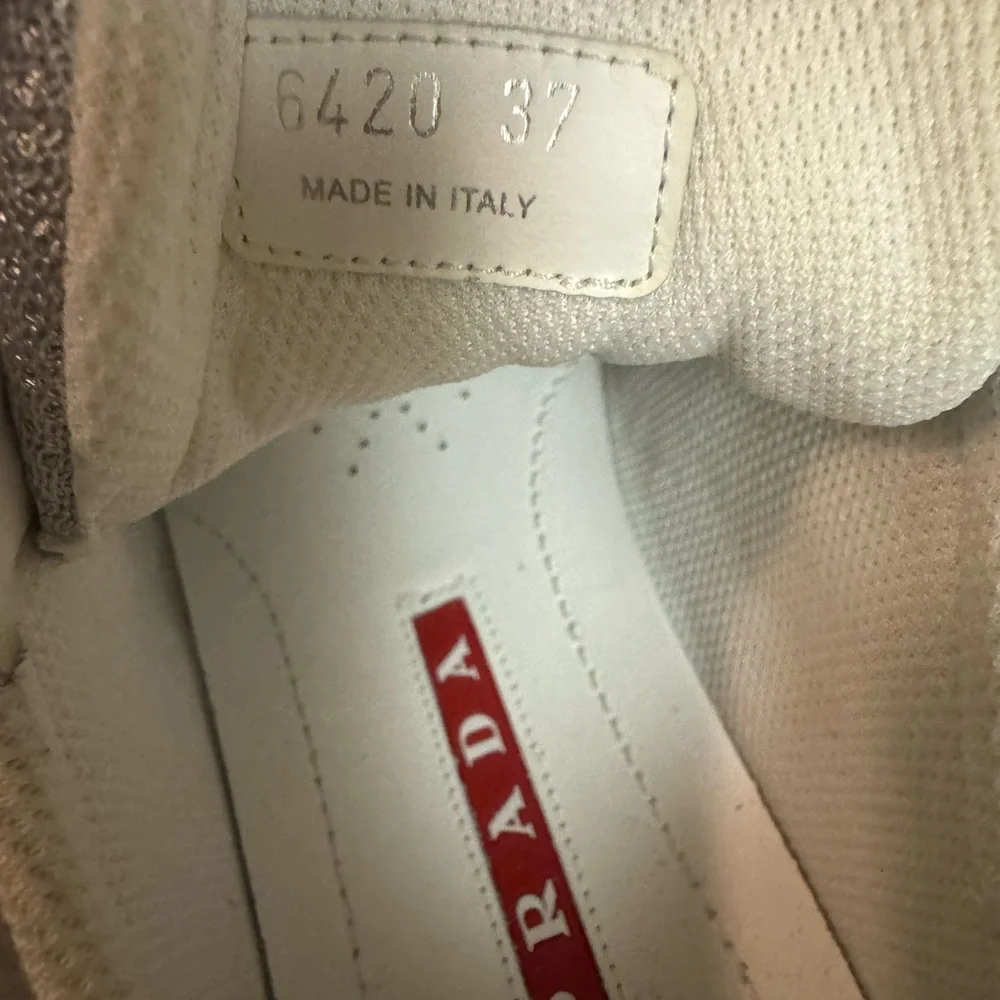 Prada White and Gray Sneakers - Picture 2 of 4
